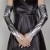  sexy layer leather glovecoslay woman sexyD tube watch-face glove