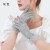 summer thin style flower lace glove lady short style black white big color bride wedding glove