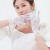 summer thin style flower lace glove lady short style black white big color bride wedding glove