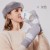 warm thick flower glove woman Outdoor autumn Winter knitting glove velvet Double layer bag glove
