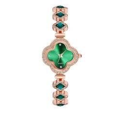  Alloy clover fashion ornament Bracelets quartz watch gem lady watch woman wat..