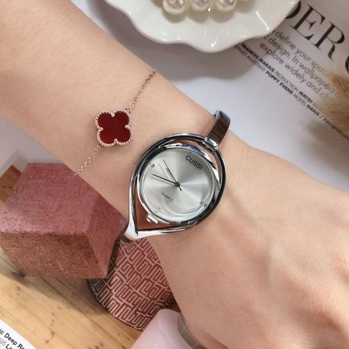 lady woman style bangle quartz watch-face rose gold bref fashon watch