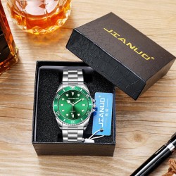 steel belt day watch Busness man wrst-watches gft man quartz watch-face