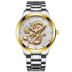  Chna watch-face aterproof gold watch-face trend Busness lesure retro quartz w..