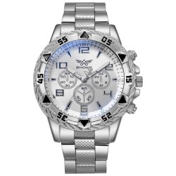 Busness lesure fashon bg dal Alloy steel belt three man quartz watch