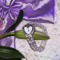 Pearl love watch Bracelets womanyk damond ord Bracelets