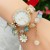 fashon damond lady watch twnng flower watch woman style quartz watch-face