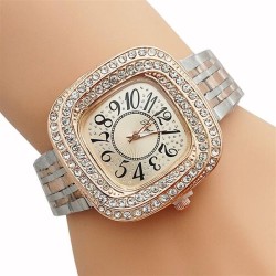 square fully-jewelled watch lady fashon watch butterfly Bracelets square watch
