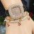 square fully-jewelled watch lady fashon watch butterfly Bracelets square watch