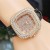 square fully-jewelled watch lady fashon watch butterfly Bracelets square watch