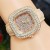 square fully-jewelled watch lady fashon watch butterfly Bracelets square watch