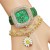 fashon square fully-jewelled lady watch woman watch-face quartz watch-face heart-shaped love pendant Bracelets