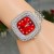 square watch fashon Bracelets watch trend woman watch-face fully-jewelled Rome dgt quartz watch-face woman