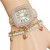 fashon square fully-jewelled quartz watch-face woman th damond dal trend temperament grl student wrst-wat