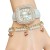 fashon square fully-jewelled quartz watch-face woman th damond dal trend temperament grl student wrst-wat
