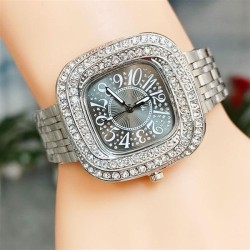  square fully-jewelled lady wrst-watches fashon luxurous grl student watch lov..