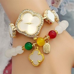 Bracelets watch clover woman watch-face