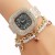 square fully-jewelled watch lady fashon love Bracelets square watch woman