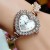 fashon flower belt damond love lady watch watch woman style quartz watch-face