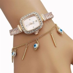  fashon square lady watch Bracelets woman wrst-watches quartz watch-face
