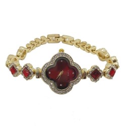  clover Bracelets watch gem lady quartz watch-face fashon watch