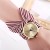  fashon bref Strpe cloth belt watch woman  woman belt woman watch-face  twnng belt student watch-face
