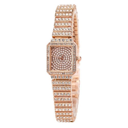  occdental style fashon square watch  fully-jewelled watch woman quartz watch-face trend samll