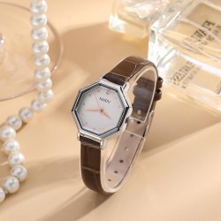 bref temperament lady watch fashonPU watchband lfe aterproof watch fashon lesu..