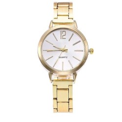 lady  watch woman fashon watchband gold steel belt quartz watch-face woman sty..