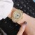 damond surface steel belt day watch woman bref lesure student fashon quartz gold man watch lovers