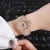 damond surface steel belt day watch woman bref lesure student fashon quartz gold man watch lovers