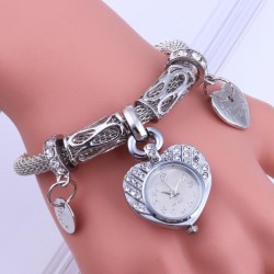  Bracelets watch   belt pendant love retro steel belt Bracelets quartz watch-f..