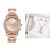 woman watch-face style lady watch three quartz damond watch-face gft wrst-watches