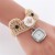 woman watch-face style lady watch three quartz damond watch-face gft wrst-watches