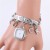 ( Silver) lady flowers fashon damond belt watch belt quartz wrst-watches woman style