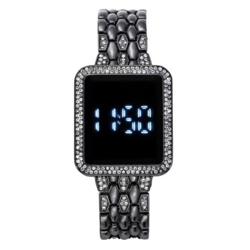 fashon square damond electronc watch-faceDE fashon bref steel belt lady electronc watch-face