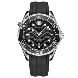  man watch man watch-face silica gel watchband black man style
