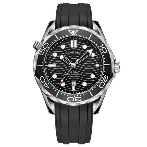  man watch man watch-face silica gel watchband black man style