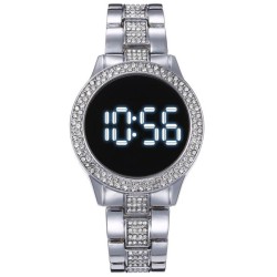 Double row damond man women aterproofled electronc watch-face  occdental style..