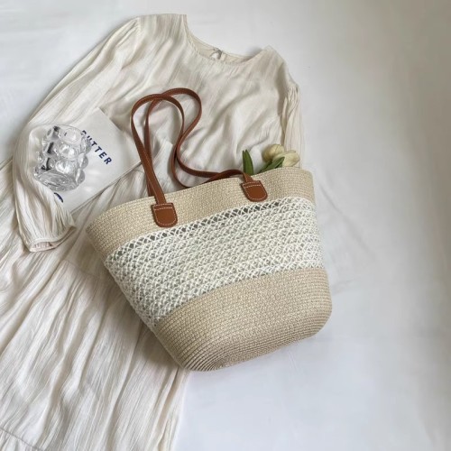 (  Beige)summer travel bag woman fashion Shoulder bag bag