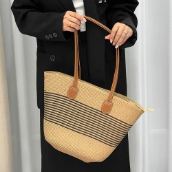 ( black  stripe)summer Stripe shoulder bag high capacity leisure fashion woman bag