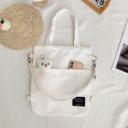 ( white)ins more women Korean style shoulder canvas bag fashion big student ba..