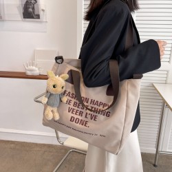 ( khaki )canvas bag woman big student bag high capacity Shoulder bag handbag messenger bag samll