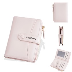 ( Pink)high color short style ladyins coin bag high capacity zipper coin Purse..