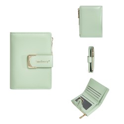 ( green) lady coin bag womanins fine short style buckle more coin Purse Card p..