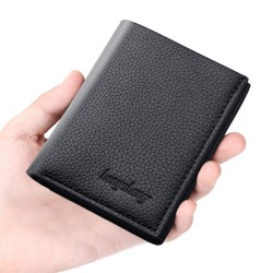 ( black)man coin bag short stylemen wallet man vertical style thin style gold Mini samll leather