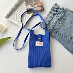 ( sapphire blue )spring pure color knitting shoulder bag all-Purposeins more s..