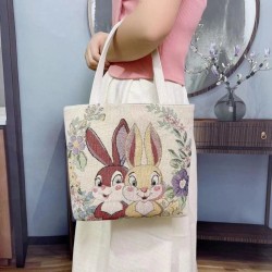 ( small size   )handbag coin Double surface portable embroidery bag handbag