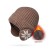 ( Brown)Winter warm knitting woolen man velvet thick hat woman Korean style Outdoor bag head