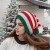christmas knitting hat thick long velvet Winter warm color thick woolen hat christmas